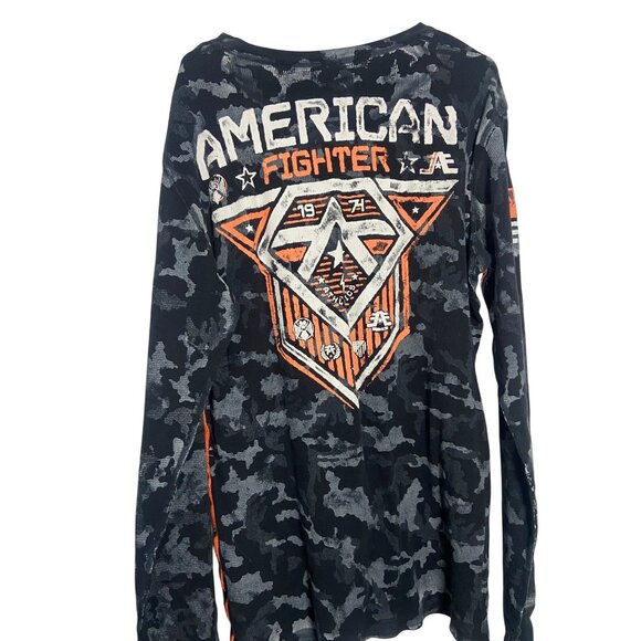 American Fighter Men's 1974 Premium Athletics Long Sleeve Shirt Camo print sz XL - Picture 13 of 16